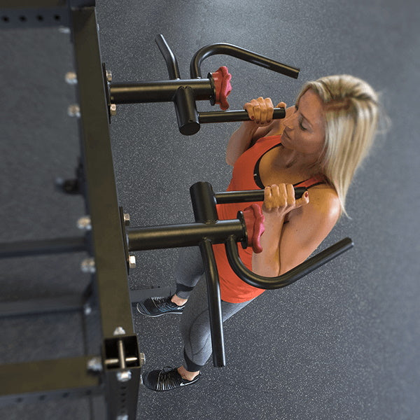 Body-Solid Pro Clubline Power Rack Double Rack/Extension with Monkey Bar SPR1000DBBack