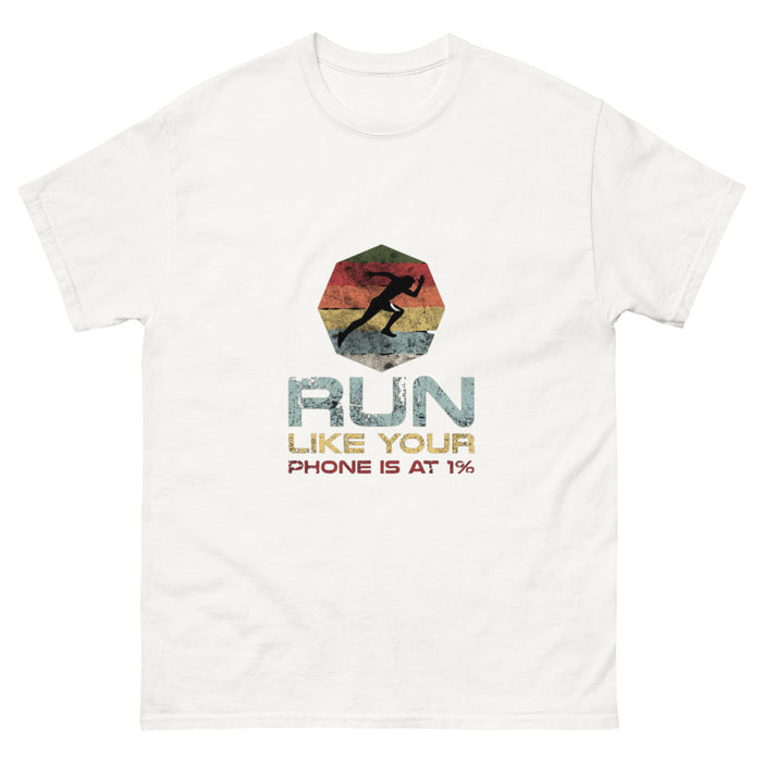 Run Like Your Phone's at 1% Men's Classic Tee