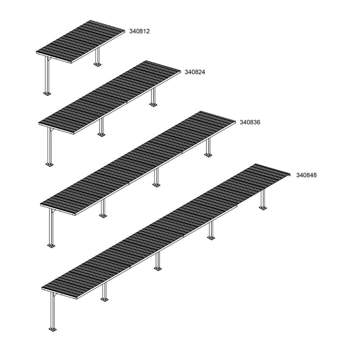 Gill Athletics 48' Cantilever Dugout H8XW8XL48 340848C