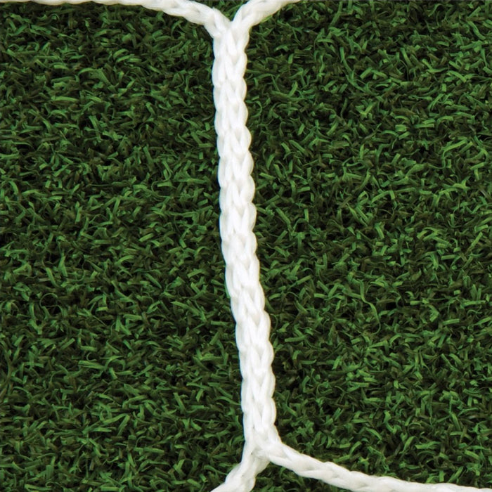 Gill Athletics 8' X 24' X 6'6" White Hexagonal Braided Soccer Net 49282401