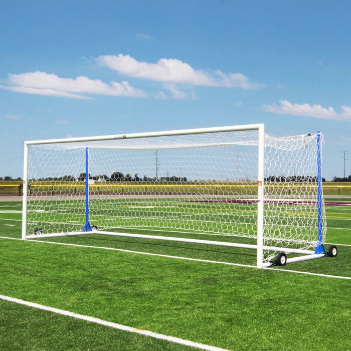 Gill Athletics U90 Portable World Cup Soccer Goal; 8'x24'; Net Posts 493000C