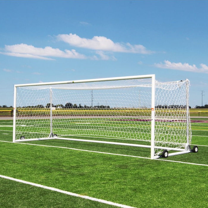 Gill Athletics U90 Portable World Cup Soccer Goal; 8'x24'; Net Posts 493000C