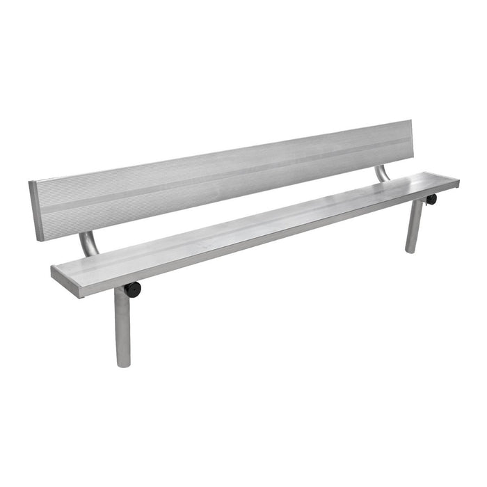 Gill Athletics Stationary Aluminum Bench With Back