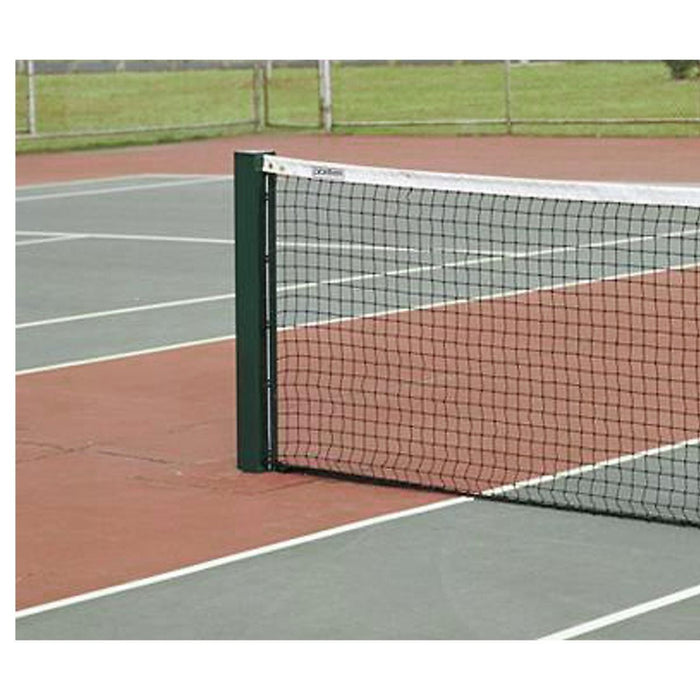 Gill Athletics 4" Square Dark Green Aluminum Elite Tennis Posts 885